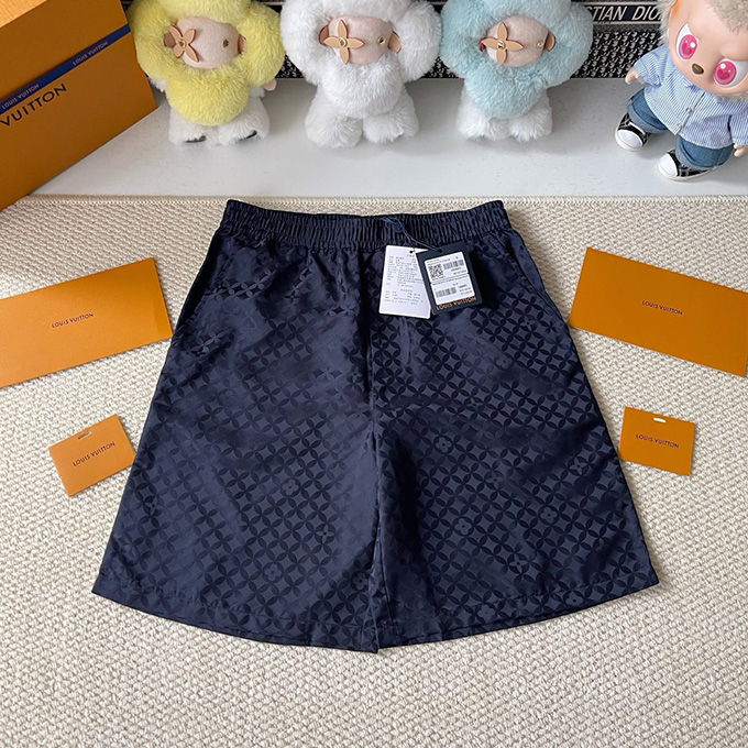 lv louis vuitton monogram jacquard shorts